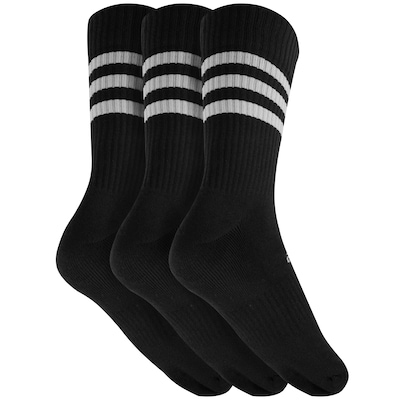 Kit de Meias adidas 3-Stripes com 3 Pares - Adulto - Foto 2