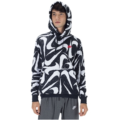 Blusão de Moletom com Capuz Nike Hoodie PO BB AOP 2 - Masculino - Foto 4