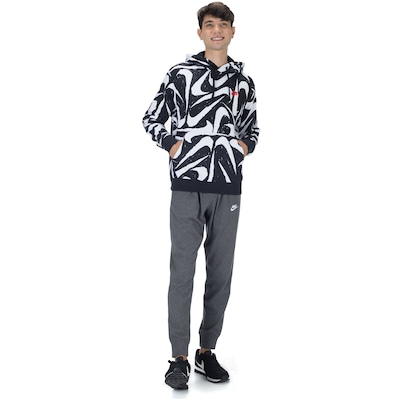 Blusão de Moletom com Capuz Nike Hoodie PO BB AOP 2 - Masculino - Foto 5