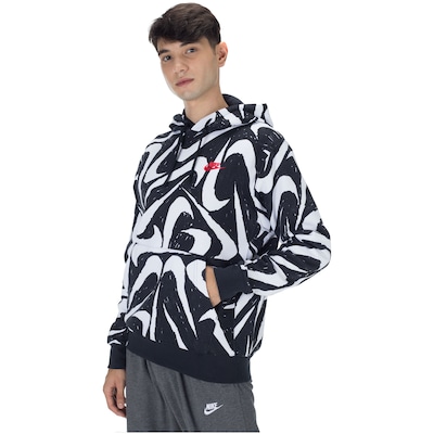 Blusão de Moletom com Capuz Nike Hoodie PO BB AOP 2 - Masculino - Foto 2