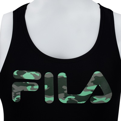 Maiô para Natação com Proteção Solar UV Fila Tri Logo II - Adulto - Foto 3