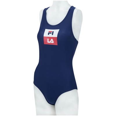 Maiô para Natação com Proteção Solar UV Fila Tri Logo II - Adulto - Foto 3