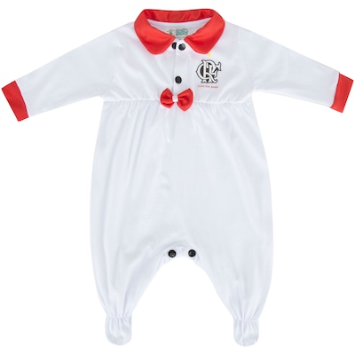 Saída de Maternidade do Flamengo com Macacão e Lacinho Torcida Baby Feminina - Infantil - Foto 1