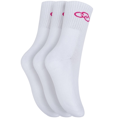Kit de Meias Cano Médio Olympikus Tripack com 3 Pares - Adulto - Foto 2