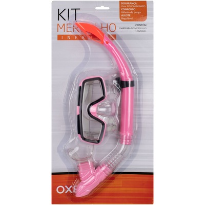 Kit de Mergulho Infantil: Snorkel e Máscara de Mergulho Oxer Polybag - Foto 1