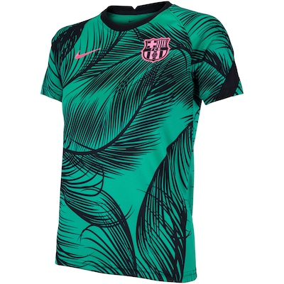 Camisa Pré-Jogo Barcelona 20/21 Nike - Infantil - Foto 3
