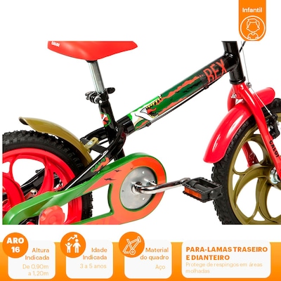 Bicicleta Caloi Power Rex - Aro 16 - Freio Cantilever - Infantil - Foto 5