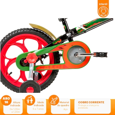Bicicleta Caloi Power Rex - Aro 16 - Freio Cantilever - Infantil - Foto 6