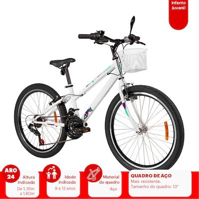 Bicicleta Caloi Ceci - Aro 24 - Freios V-Brake - Feminina - Infantil - Foto 6