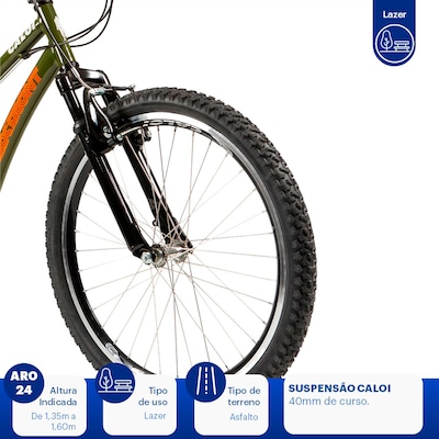Bicicleta Caloi Max Front - Aro 24 - Freios V-Brake - Infantil - Foto 4
