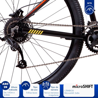 Mountain Bike Caloi Moab Flex - Aro 29 - Freio a Disco Hidráulico - Câmbio Microshift - Foto 5