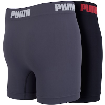 Kit de Cuecas Boxer sem Costura Puma com 2 Unidades - Adulto - Foto 2
