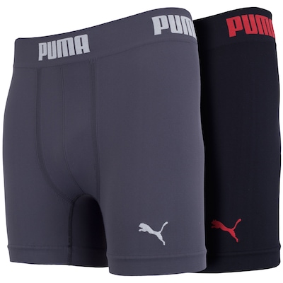 Kit de Cuecas Boxer sem Costura Puma com 2 Unidades - Adulto - Foto 1