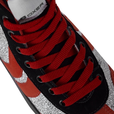 Patins 4 Rodas Retrô Oxer Glitter Silver Red - Foto 3