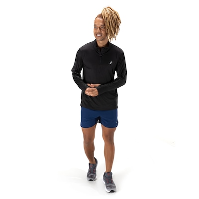 Blusão ASICS Masculino Fleece Half Zíper - Foto 4