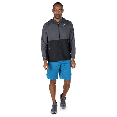 Jaqueta ASICS com Capuz Corta Vento Bicolor - Masculina - Foto 6