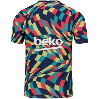Camisa Pré-Jogo Barcelona 21/22 Nike - Masculina - Foto 2