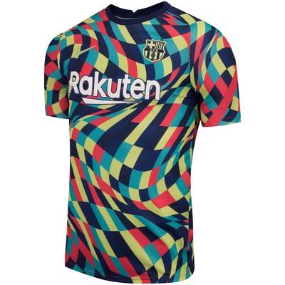 Camisa Pré-Jogo Barcelona 21/22 Nike - Masculina - Foto 3
