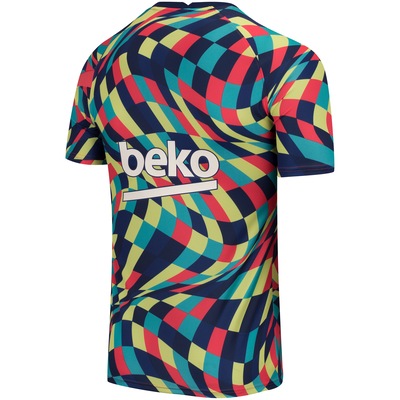 Camisa Pré-Jogo Barcelona 21/22 Nike - Masculina - Foto 4