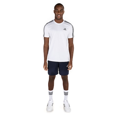 Camiseta adidas Essentials 3 Listras - Masculina - Foto 4