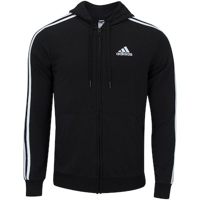 Jaqueta de Moletom com Capuz adidas Essentials 3S - Masculina - Foto 1