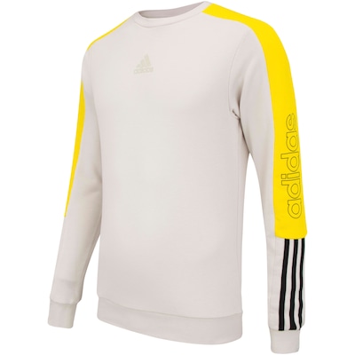 Blusa de Moletom adidas Masculina Color Block Linear - Foto 4