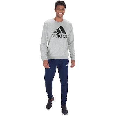 Blusão de Moletom sem Capuz adidas Essentials Logo - Masculino - Foto 4