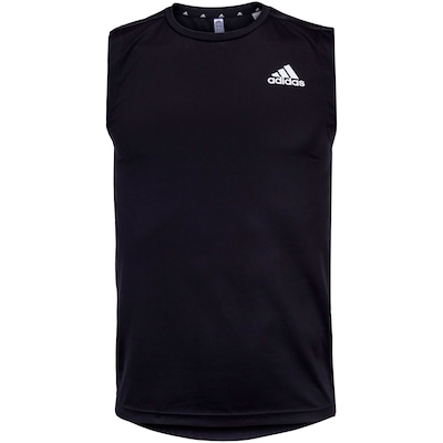Camiseta Regata adidas D2M 3 Listras - Masculina - Foto 1