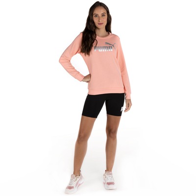Blusão Puma Metallic Logo Crew Tr -  Feminino - Foto 4