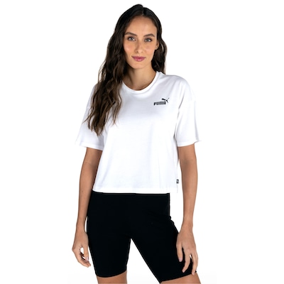 Blusa Cropped Puma Essentials Small Logo Tee - Feminina - Foto 2