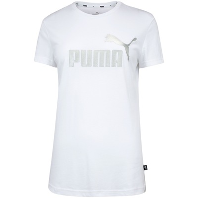 Camiseta Puma Manga Curta Essentials Metallic Logo Tee - Feminina - Foto 5