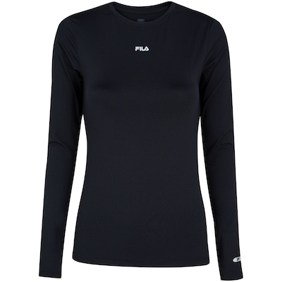 Camiseta Manga Longa com Proteção Solar UV Fila Sun Protect BR - Feminina - Foto 6