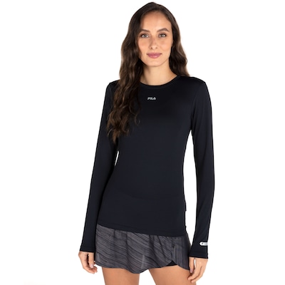 Camiseta Manga Longa com Proteção Solar UV Fila Sun Protect BR - Feminina - Foto 2