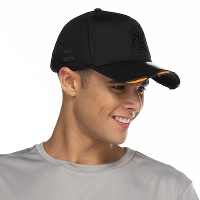 Boné Aba Curva New Era MLB 940 Af Cotton Damage New York Yankees - Strapback - Adulto - Foto 3