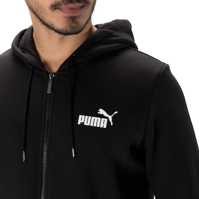 Jaqueta Puma com Capuz Essentials Small Logo FZ Hoodie FL - Masculina - Foto 5