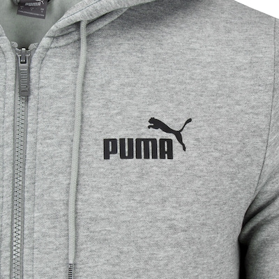 Jaqueta Puma com Capuz Essentials Small Logo FZ Hoodie FL - Masculina - Foto 5