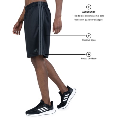 Bermuda Masculina adidas M 3S - Foto 3