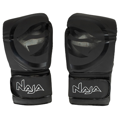 Kit de Boxe Naja: Bandagem + Protetor Bucal + Luvas de Boxe Black - 16 OZ - Adulto - Foto 1