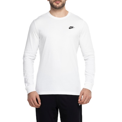 Camiseta Nike Manga Longa Sportwear Club - Masculina - Foto 1
