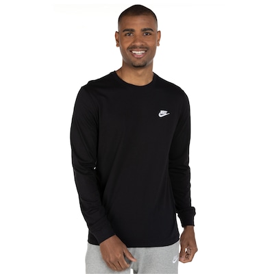 Camiseta Nike Manga Longa Sportwear Club - Masculina - Foto 2