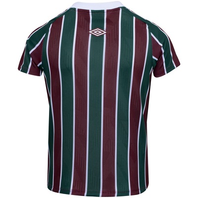 Kit de Uniforme de Futebol Infantil do Fluminense I 21 com Camisa e Calção Umbro - Foto 3