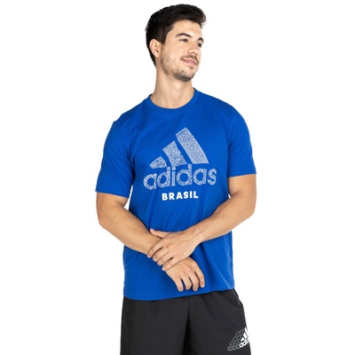 Camiseta adidas Manga Curta Brasil FW21 - Masculina - Foto 2