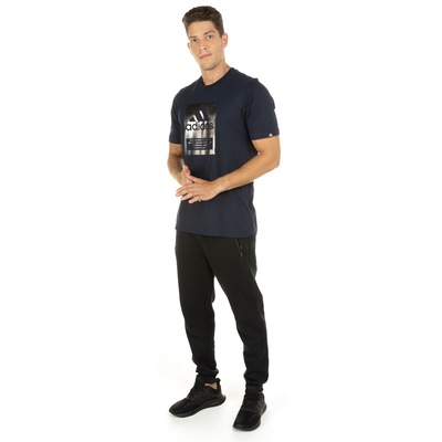 Camiseta adidas Manga Curta Logo Metalizada - Masculina - Foto 4