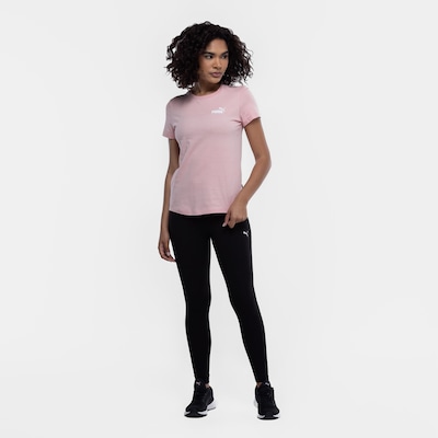 Camiseta Puma Manga Curta Essentials Small Logo - Feminina - Foto 4