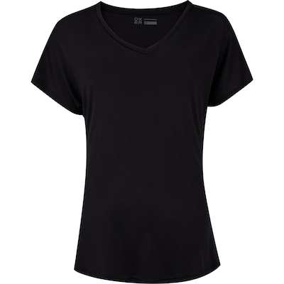 Camiseta Oxer Manga Curta Decote V Básica - Feminina - Foto 5