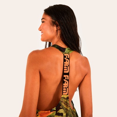 Camiseta Regata Feminina Farm Dry-fit Folhagem Paraiso Lic - Foto 3