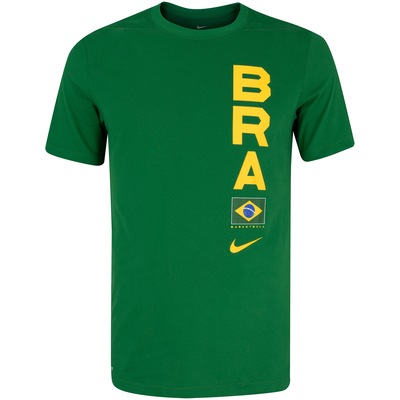 Camiseta Nike Manga Curta Brasil Dri-Fit Team Ss - Masculina - Foto 1