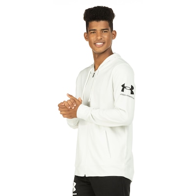 Blusão Under Armour Masculino com Capuz  Rival Terry FZ - Foto 2
