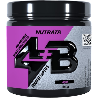Pré-Treino Nutrata 4B Four Beta Plus - 300g - Açaí - Foto 1