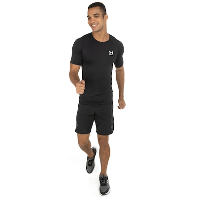 Camiseta de Compressão Under Armour Manga Curta Heatgear - Masculina - Foto 5